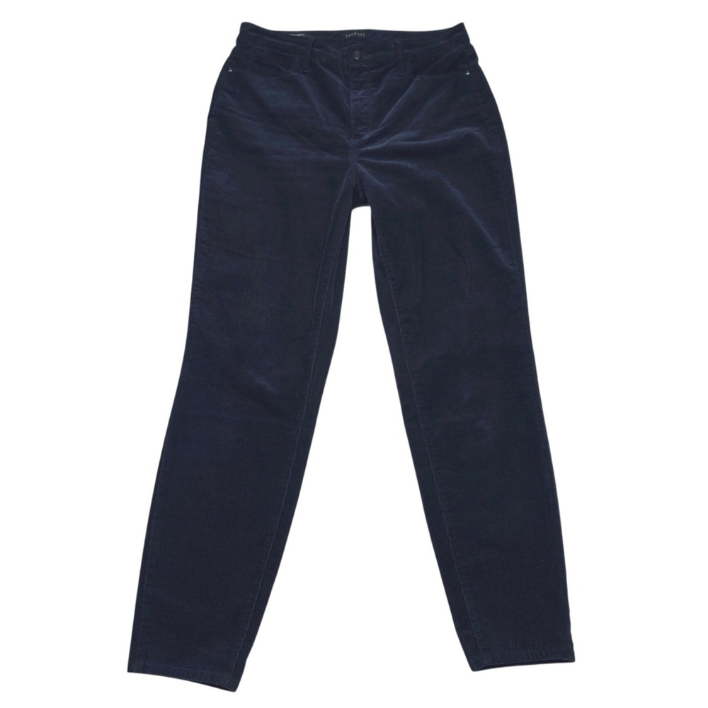 Talbots Curvy Corduroy Jegging Women 8 Blue Cotton Blend Stretch Slim Fit